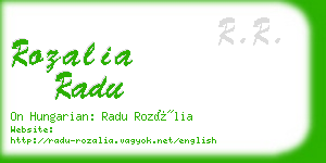 rozalia radu business card